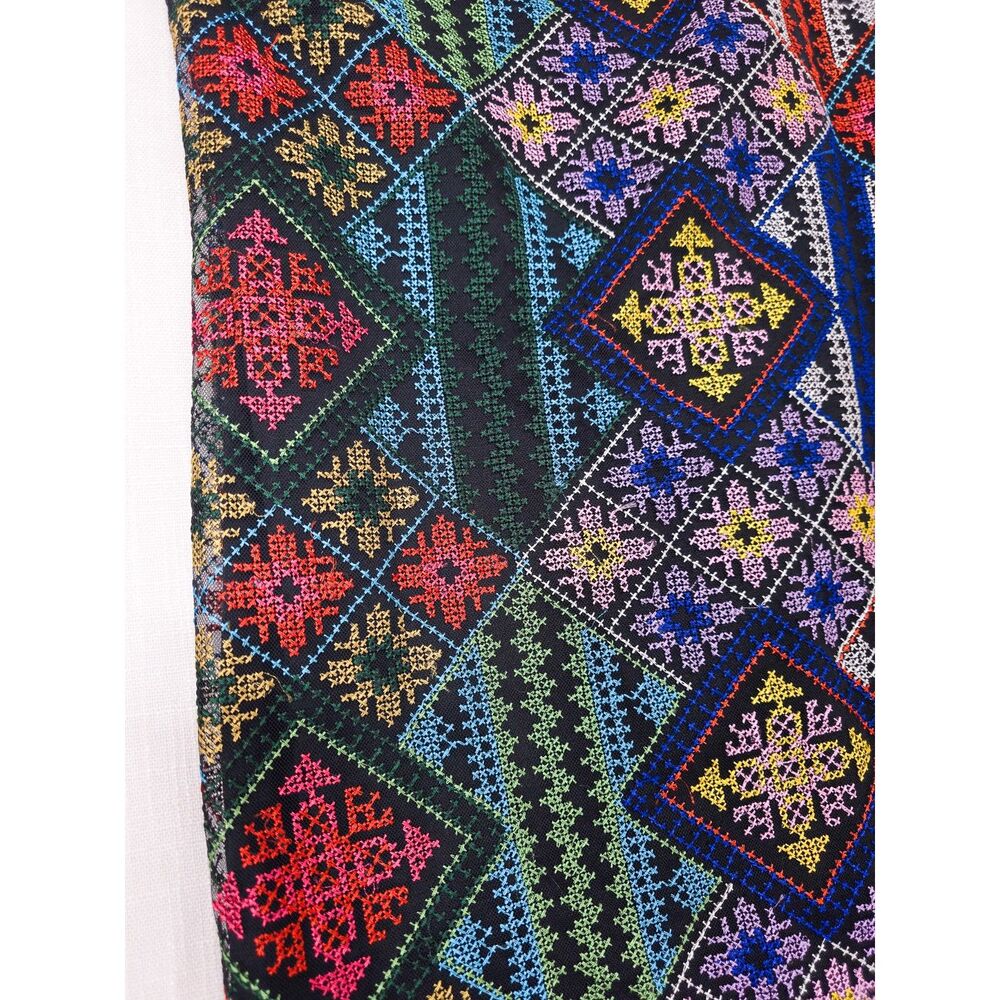 Fate Needlepoint Geometric Patchwork Mini Dress S… - image 6